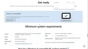 Windows 11 Minimum PC Requirements