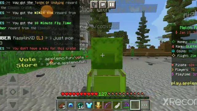 keys opening in apple mc server [ melon realm] #minecraft #applemc #viral #giveaway #keys смотреть онлайн