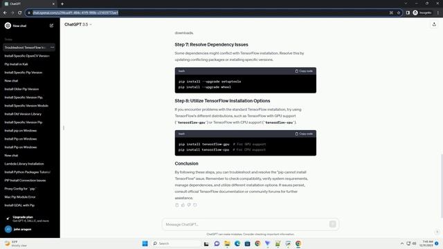 pip cannot install tensorflow смотреть онлайн