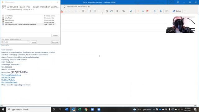 Creating a Hyperlink on Windows 10 with Jaws mp4 3 смотреть онлайн
