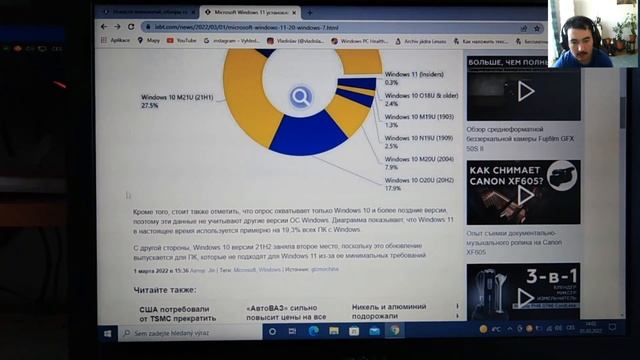 Microsoft Windows 11 установлена почти на 20% ПК, если не считать Windows 7 и другие версии смотреть онлайн