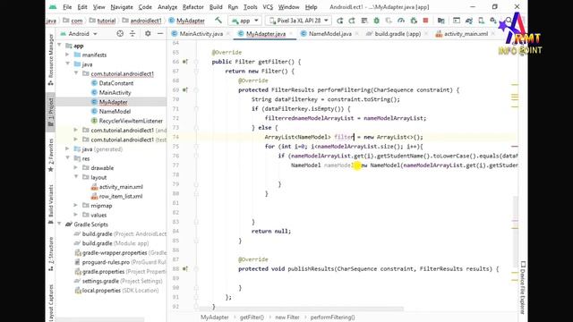 How to Filter List View Android in Android Studio in Hindi & Urdu | Step by Step | смотреть онлайн