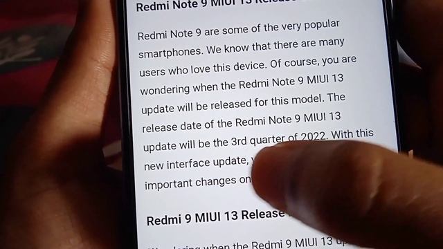 Redmi Note 9/ Pro/ Pro Max MIUI 13 & Android 12 Release Date In India