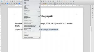 Insertion lien hypertexte vers un site web - Libre Office Writer 5.3 Mac OS