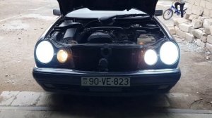 Как установить гибкие дневные ходовые огни Mercedes benz w210