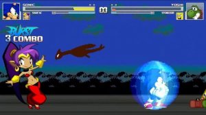 MUGEN: Sonic & Shantae vs Yoshi & Spongebob