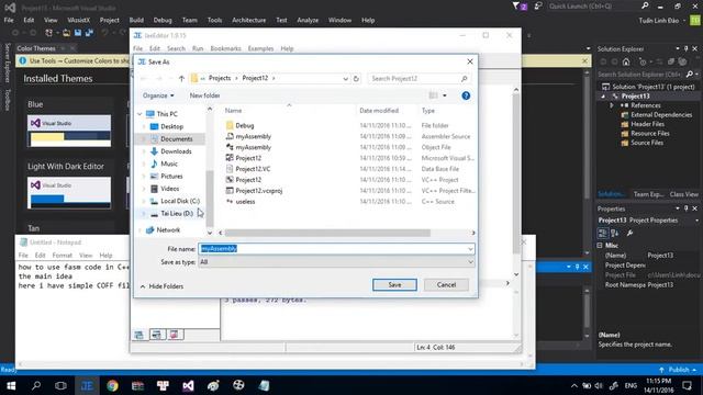 FASM In Visual Studio
