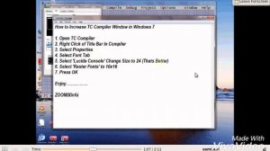 How to Maximize TC Compiler Window in Windows 7 (English) (Tutorial 2)