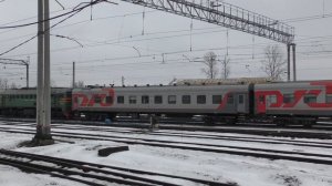 Тепловоз М62 с пассажирскими вагонами