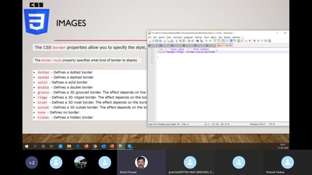 Web App Development : 05 of 20 : Images and Border Management in HTML and CSS