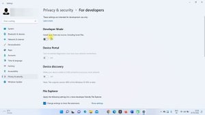 how to enable developer mode on windows 11