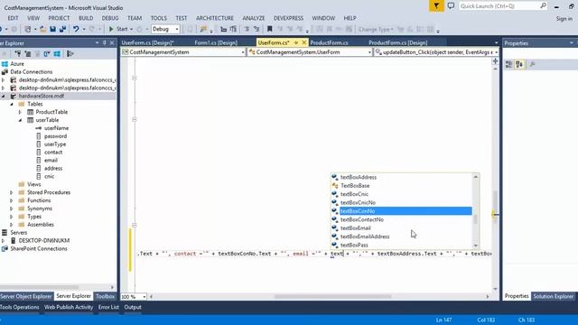 c - sharp HOW TO UPDATE THE RECORD IN THE DATABASE