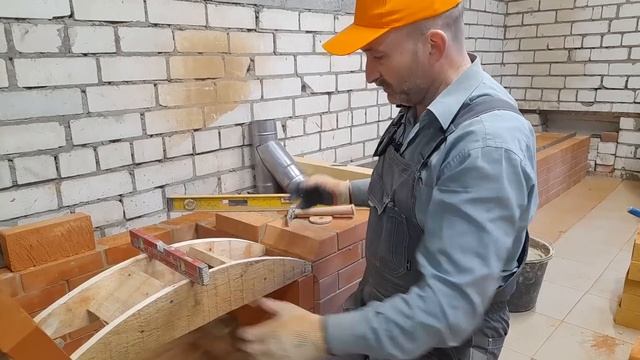 Арка из кирпича(арочное перекрытие)своими руками.Печной комплекс, русская печь, мангал.Выпуск 7