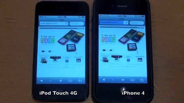 iPod Touch 4G vs. iPhone 4: Speed Test смотреть онлайн