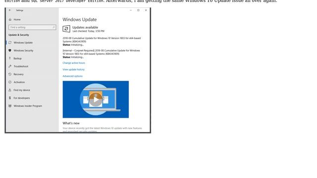 Windows 10 Update stuck in Initializing Status - [Internal Corpnet Required] (2 Solutions!!) смотреть онлайн