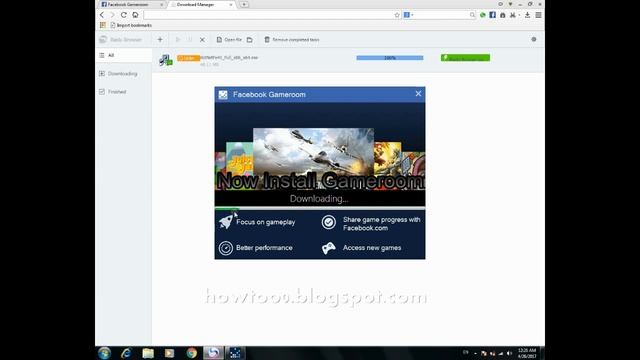 How to install facebook Gameroom