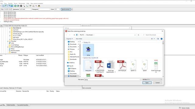 26.  AWS Tutorial - Connect via FileZilla