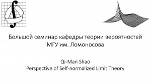 Большой семинар кафедры теории вероятностей МГУ им. М. В. Ломоносова. 9 октября 2024 года