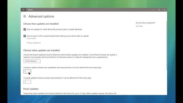 Delay Windows 10 Fall Creators Update by 365 Days смотреть онлайн