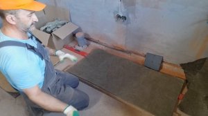 Угловой камин с внешним притоком воздуха и системой охлаждения Работа с базальтовым картоном.часть 5