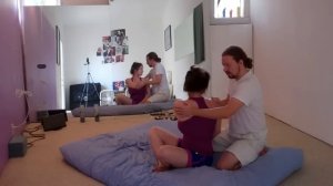 Thai massage seated twist