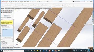 Solid Works tutorial, Modelling, Assembly, Copy part, Adding Appearances, PNG file. Part 1