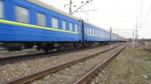 Электровоз ЧС7-208 с поездом№056К Хмельницкий-Москва станция Нара 17.04.2017