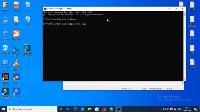 How to Run A C/ C++ Program in Windows | Using Command Prompt | Windows 8/9/10