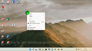 Windows 11 Home : How to set Desktop icon view as Large Icon