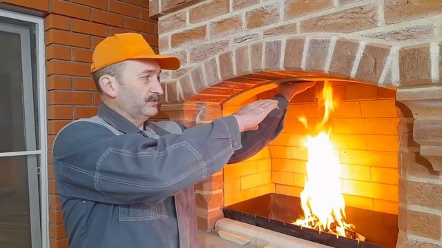 Барбекю(камин) своими руками, обзор и первая топка, часть 3