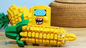 LEGO RED & YELLOW Fruits Challenge | Among Us Mukbang Asmr Animation