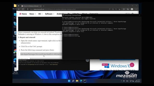 How to Fix Windows Defender Missing on Windows 11? смотреть онлайн