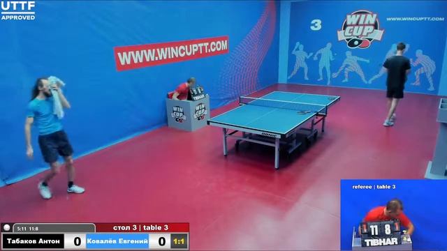 Табаков Антон 1-3 Ковалёв Евгений     Турнир Восток 3 WINCUP 15.09.21 ПрямаяТрансляция Зал3