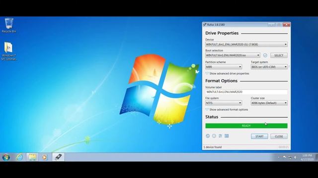 How to format PC Windows Ultimate SP1