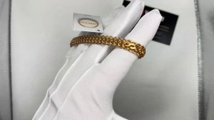 Обзор на браслет питон (Италия) 9мм шириной в позолоте