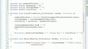 3.Walk Through 5 Ticket Purchase Explanation on C# windows form 2019