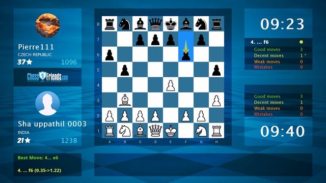 Chess Game Analysis: Sha uppathil 0003 - Pierre111 : 1-0 (By ChessFriends.com) смотреть онлайн