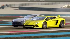 Battle Aston Martin One-77 vs Lamborghini Aventador S at Circuit Paul Ricard