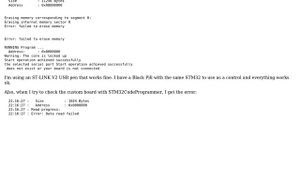 Arduino: STM32f4 Warning: The core is locked up