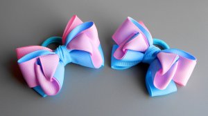 Бантики из репсовых лент 🎀 Канзаши