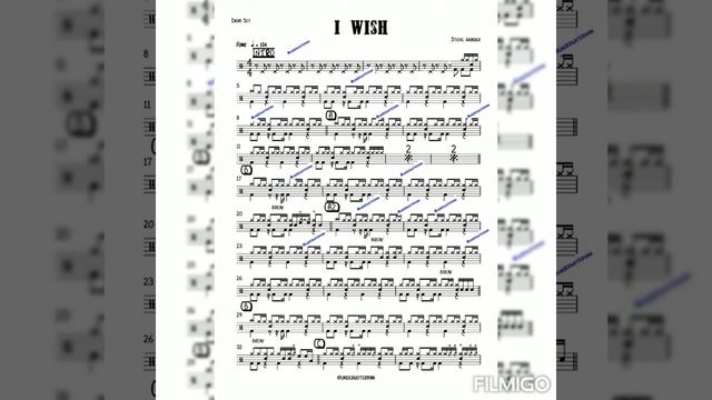 Stevie Wonder - I Wish (drums score) смотреть онлайн