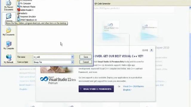 Installing Microsoft Visual C++ 2010 Express