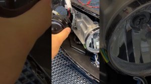 KIA Sportage 3 замена галогеновых линз на светодиодные Technik Division 3" 6000K
