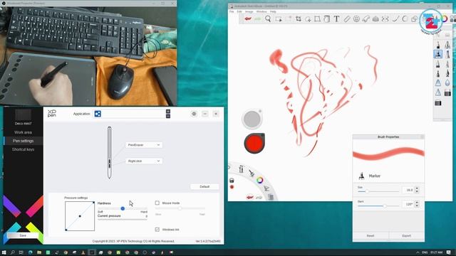 XP Pen Driver PArt-2 All About PEN SETTING TAB смотреть онлайн