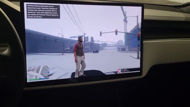 GTA5 in my Tesla Model S Plaid with a PS5 wireless remote control www.macapuche.com смотреть онлайн