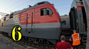Сцепка ЭП1М-524 с пассажирским поездом №306 Москва-Сухум