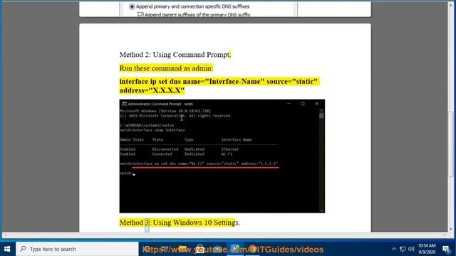 Switch to OpenDNS or Google DNS on Windows 10 смотреть онлайн