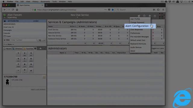 Bright Pattern Agent Desktop Helper App Internet Explorer MRv2 - Call Center Software