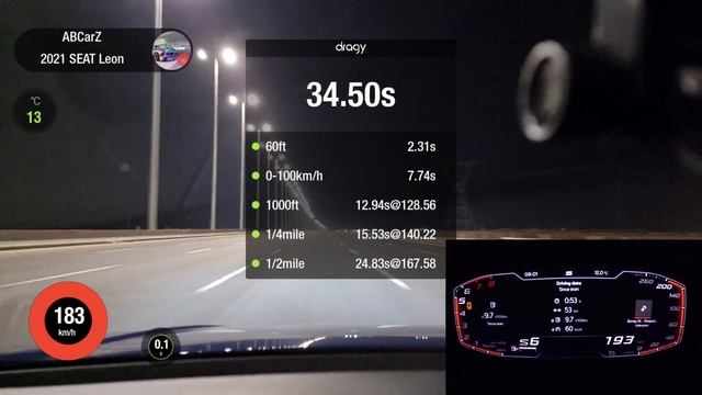 تسارع سيات ليون FR من صفر ل ٢٠٠ كم/س || Seat Leon FR 0-200 KM/H смотреть онлайн