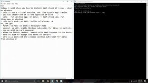 1. install bash shell linux   ubuntu on windows 10   64bit